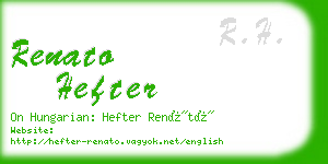 renato hefter business card